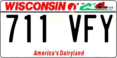 WI license plate 711VFY