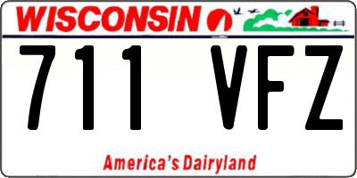 WI license plate 711VFZ