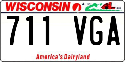 WI license plate 711VGA