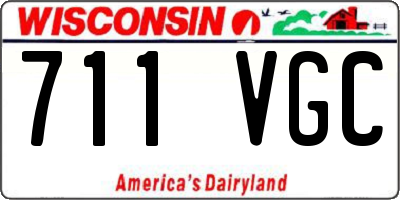 WI license plate 711VGC