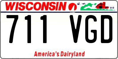 WI license plate 711VGD