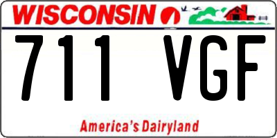 WI license plate 711VGF