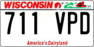 WI license plate 711VPD