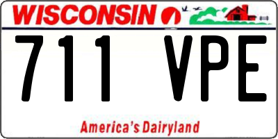 WI license plate 711VPE