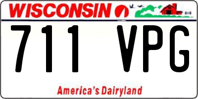 WI license plate 711VPG