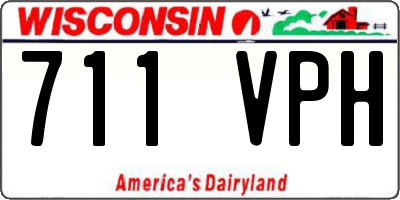 WI license plate 711VPH