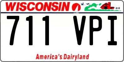 WI license plate 711VPI