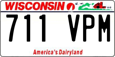 WI license plate 711VPM