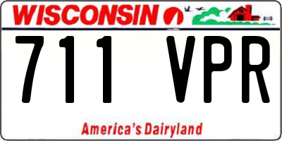 WI license plate 711VPR