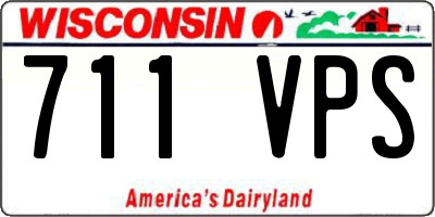 WI license plate 711VPS