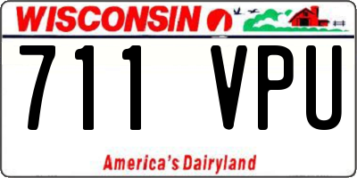 WI license plate 711VPU