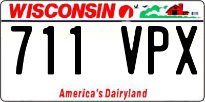 WI license plate 711VPX