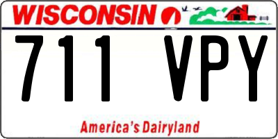 WI license plate 711VPY