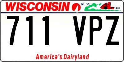 WI license plate 711VPZ
