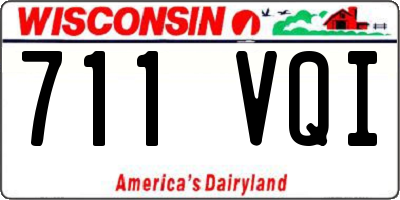 WI license plate 711VQI
