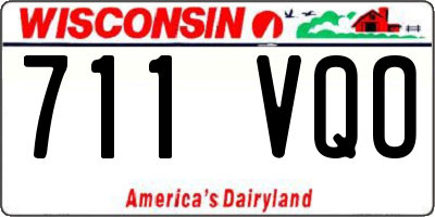 WI license plate 711VQO