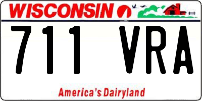 WI license plate 711VRA