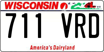 WI license plate 711VRD