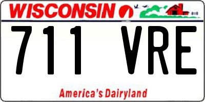 WI license plate 711VRE