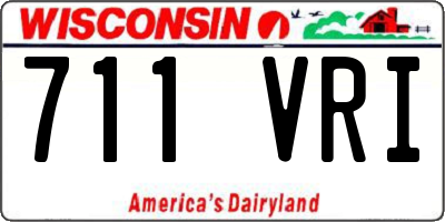 WI license plate 711VRI