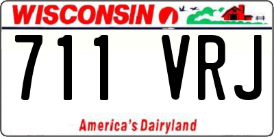 WI license plate 711VRJ