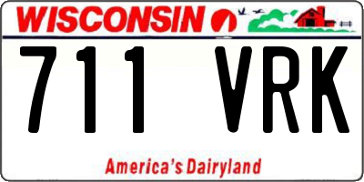 WI license plate 711VRK