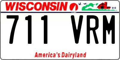 WI license plate 711VRM