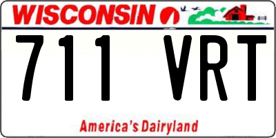 WI license plate 711VRT