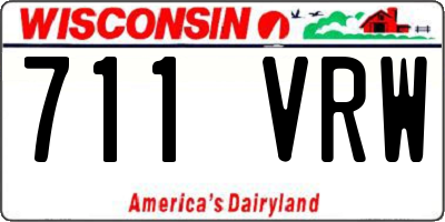 WI license plate 711VRW