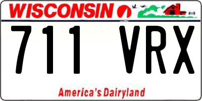 WI license plate 711VRX