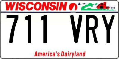 WI license plate 711VRY