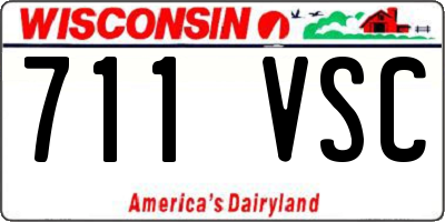 WI license plate 711VSC