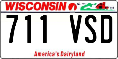 WI license plate 711VSD