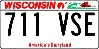 WI license plate 711VSE