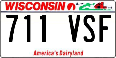 WI license plate 711VSF