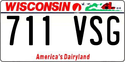 WI license plate 711VSG