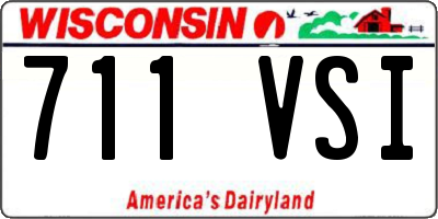 WI license plate 711VSI