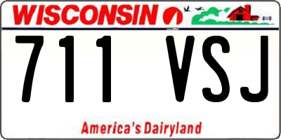 WI license plate 711VSJ