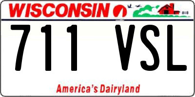 WI license plate 711VSL