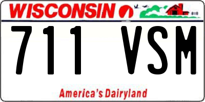 WI license plate 711VSM