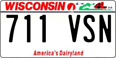 WI license plate 711VSN