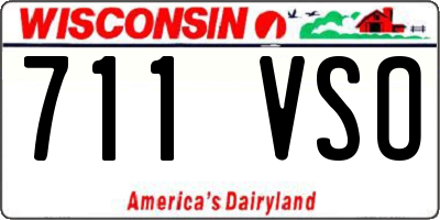 WI license plate 711VSO