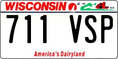 WI license plate 711VSP