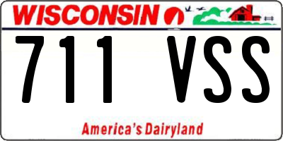 WI license plate 711VSS