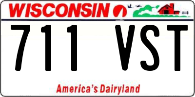 WI license plate 711VST