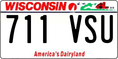 WI license plate 711VSU