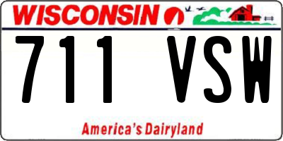 WI license plate 711VSW