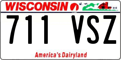 WI license plate 711VSZ