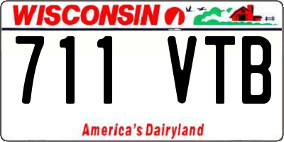 WI license plate 711VTB