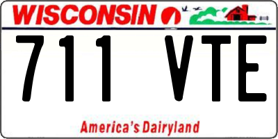 WI license plate 711VTE